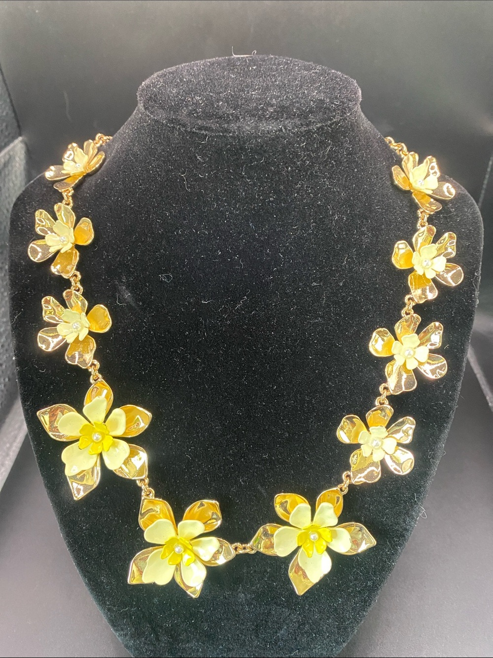INC Yellow Floral Statement Necklace - Women Jewelry - New